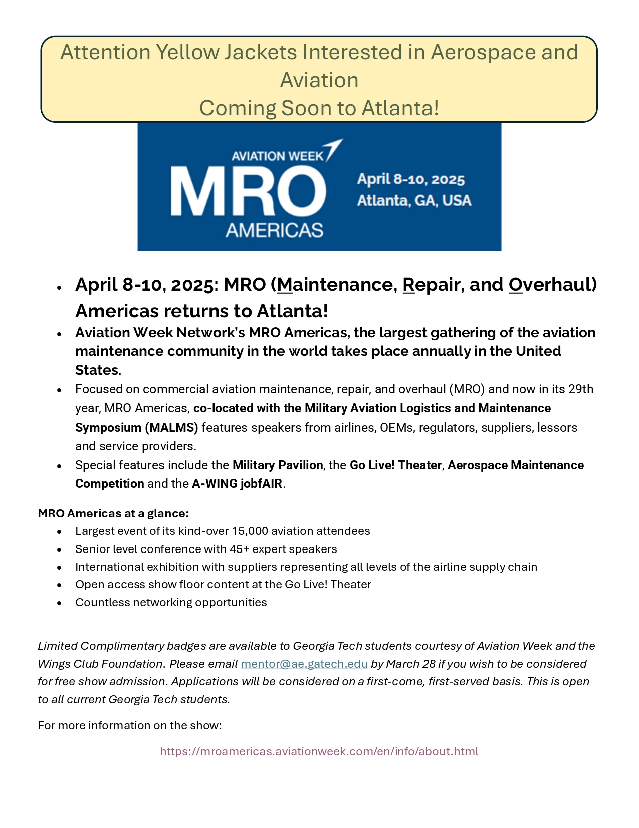 MRO Application Flyer