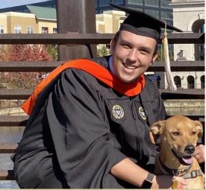 Josh Ingersoll and his dog Scout