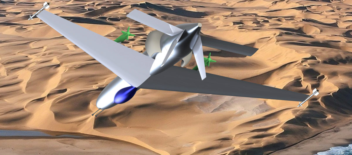 Computer Aided Drafting rendering of the airplane